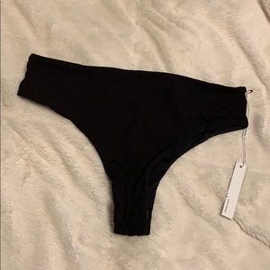 Black ribbed Myra Swim bottoms